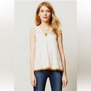Anthropologie Daisy Field Tank Top by Vanessa Virginia